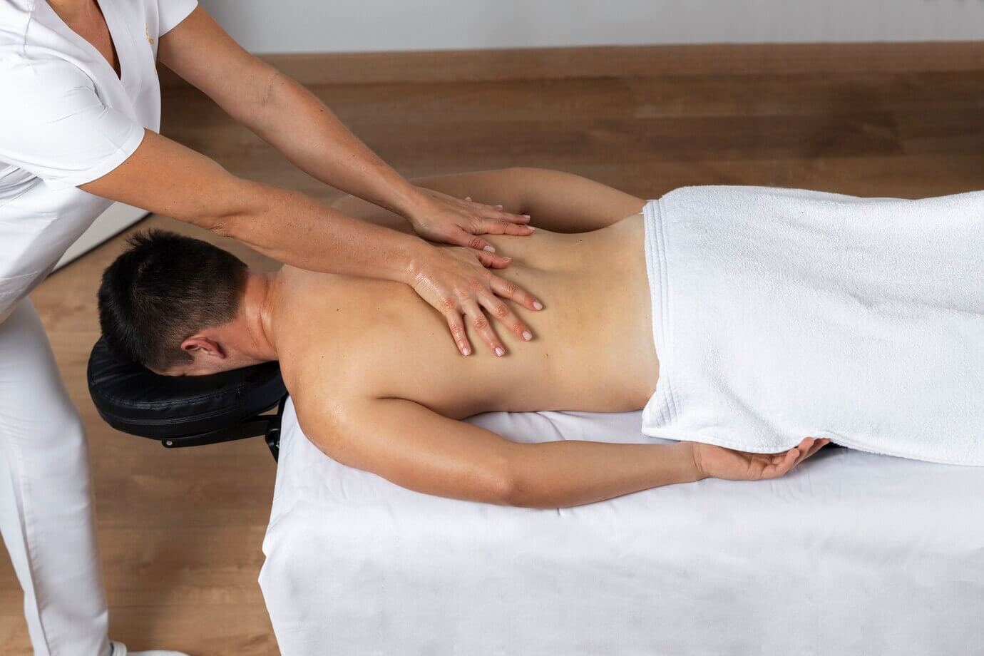 Back-massaging-patient