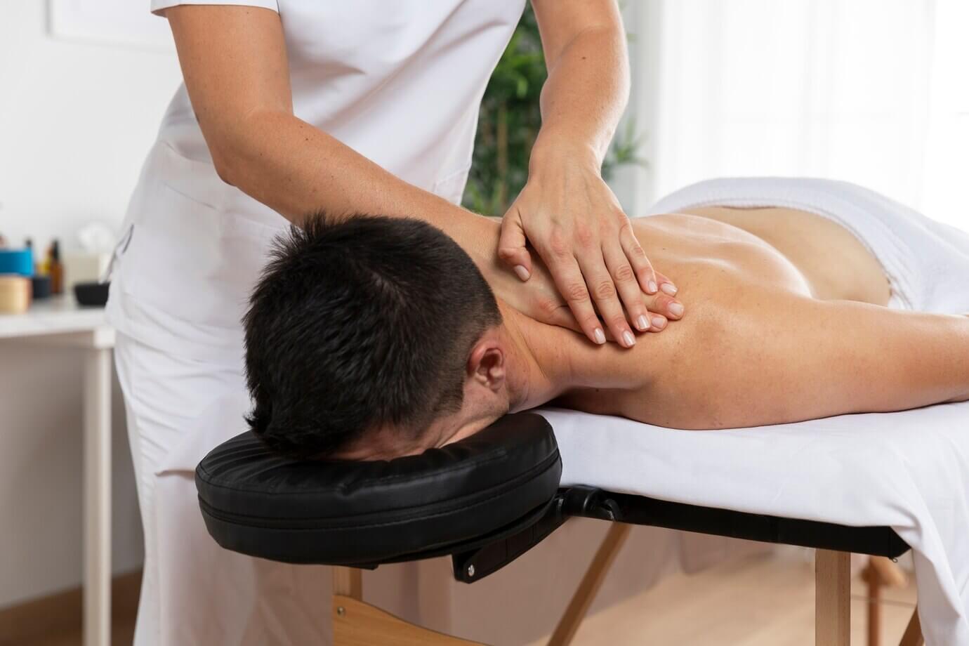 Neck-massaging-patient